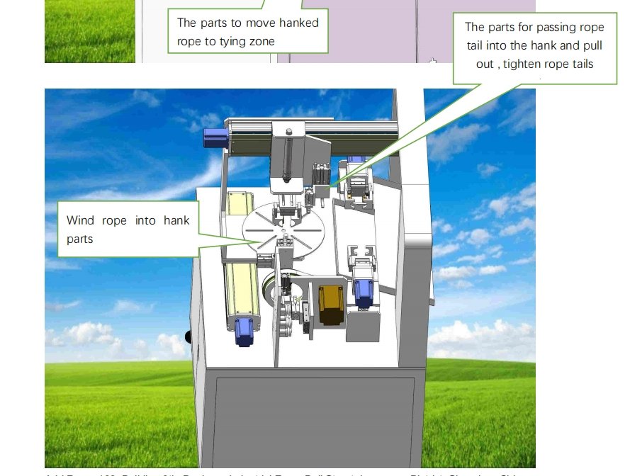 Rope taping hot&cold cut automatic cutting winding machine design map2