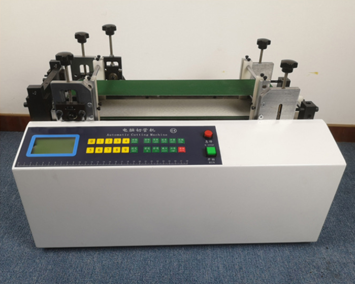 silicone tube cutting machine with double transport belt bands